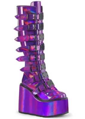 Swing 815 Purple Hologram Buckle Platform Boot