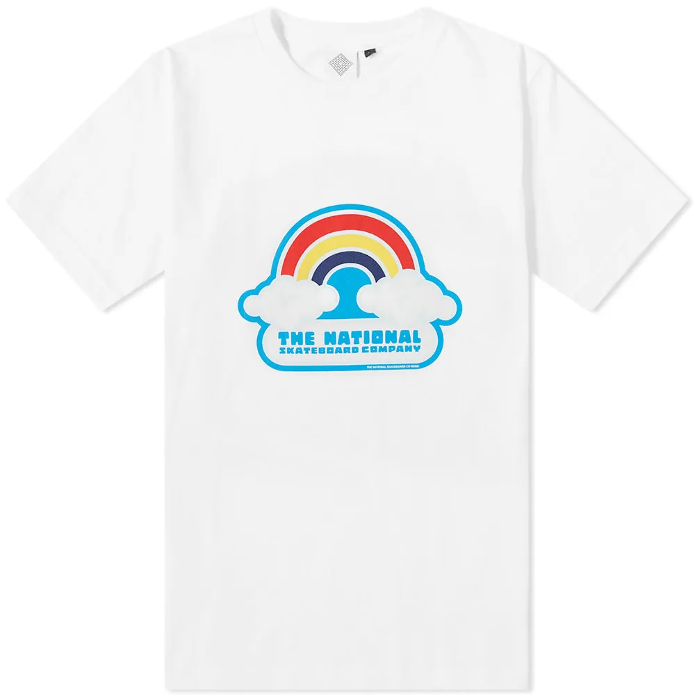 The National Skateboard Co. Double Rainbow TeeWhite