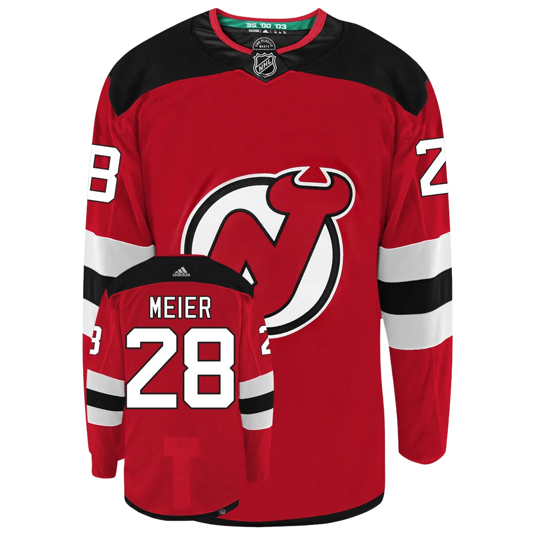 Timo Meier New Jersey Devils Adidas Primegreen Authentic NHL Hockey Jersey     