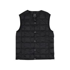 V-Neck Down Vest - Black