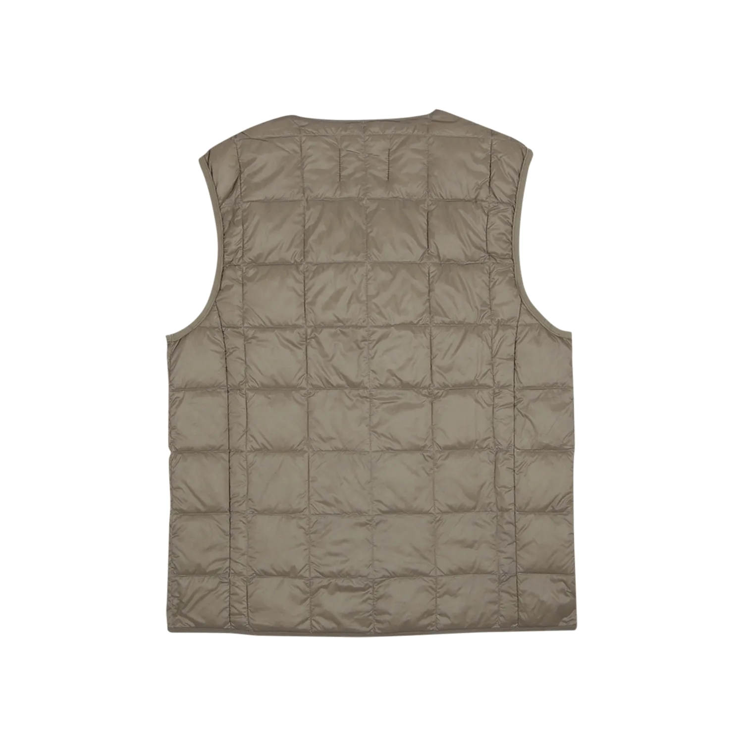 V-Neck Down Vest - Khaki