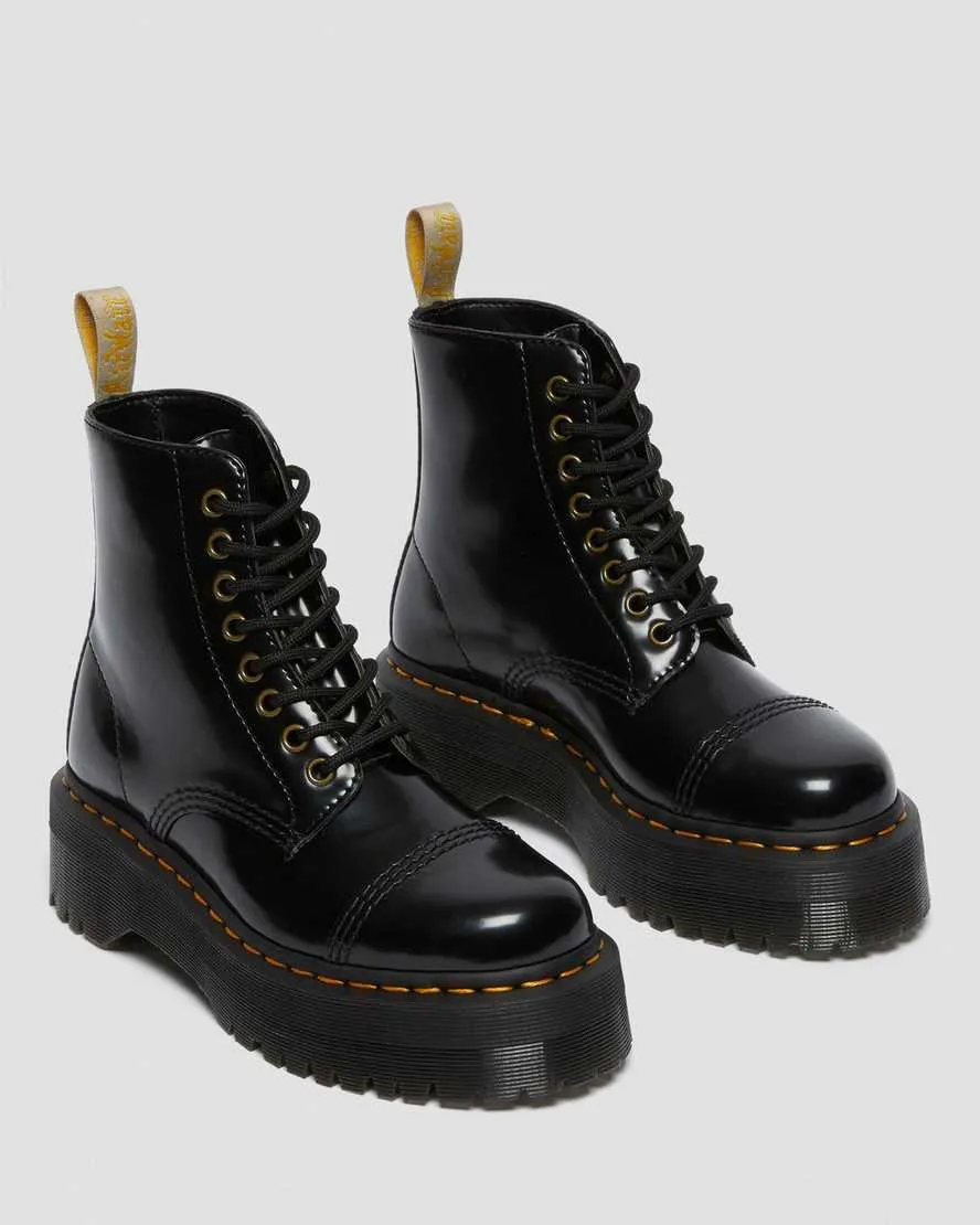 Vegan Sinclair Platform Boot in Black from Dr. Martens