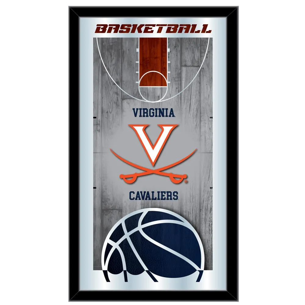 Virginia Cavaliers HBS Basketball Framed Hanging Glass Wall Mirror (26x15)