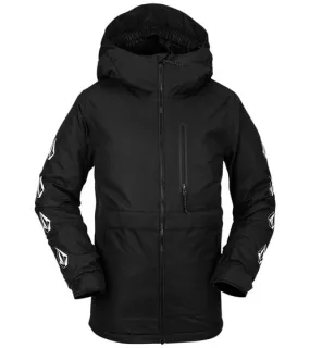 VOLCOM Holbeck Jungen Ski-Jacke mit Kapuze Snowboard-Jacke Winter-Jacke I0542101 Schwarz