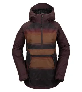 VOLCOM Mirror Giacca da sci da donna, giacca da snowboard impermeabile, giacca invernale H0652105 STP colorato/rosso vino