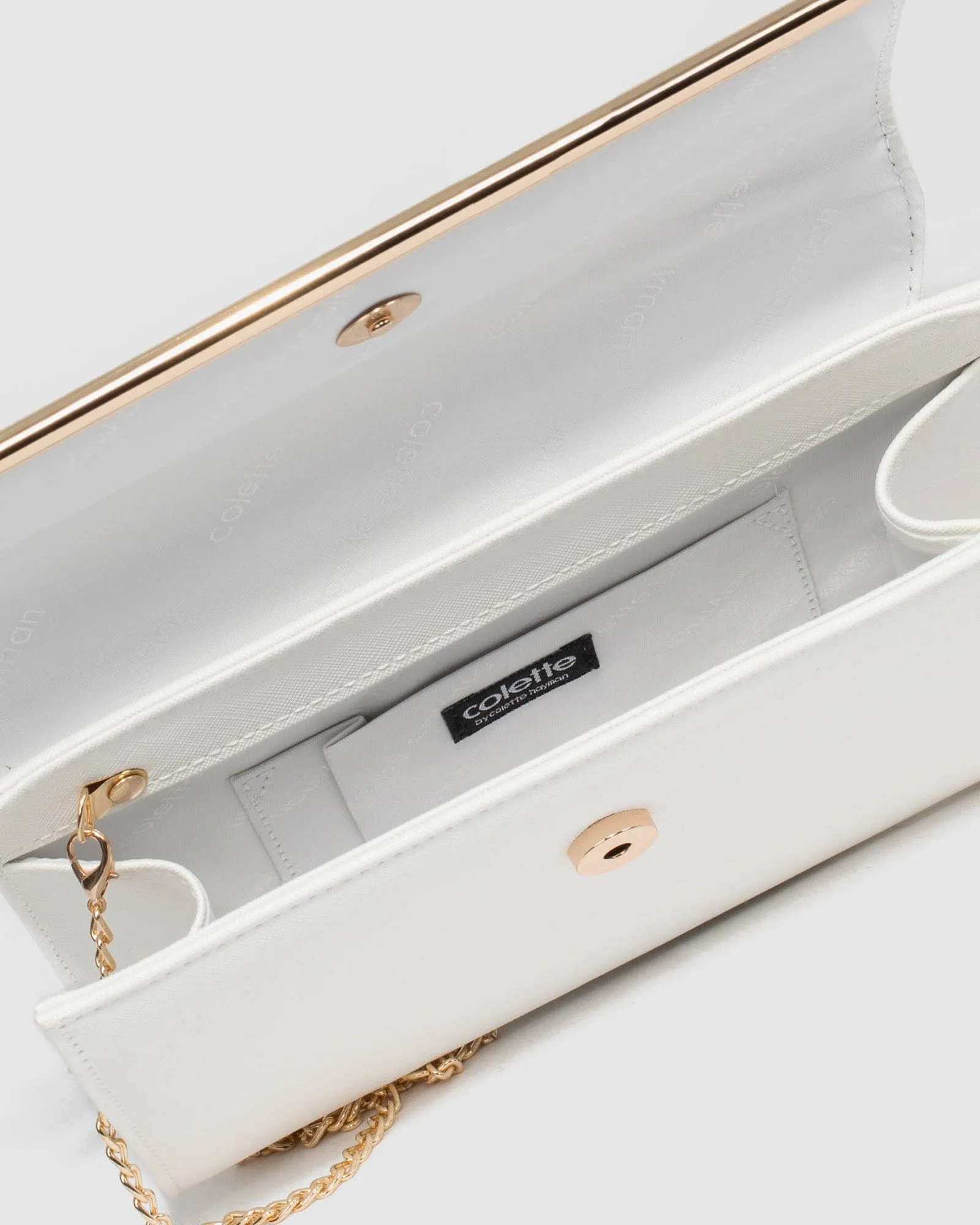 White Harriet Clutch Bag