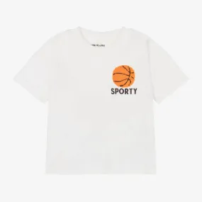 White Organic Cotton Basketball T-Shirt