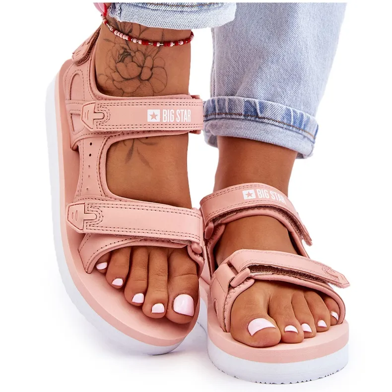 Women's Sport Platform Sandals Big Star LL274788 Pink