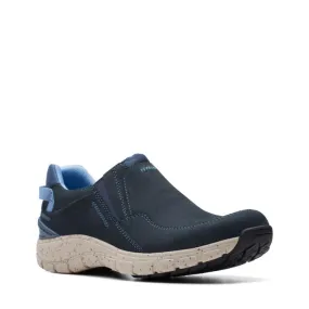 Womens Clarks Wave Plateau AP in Navy