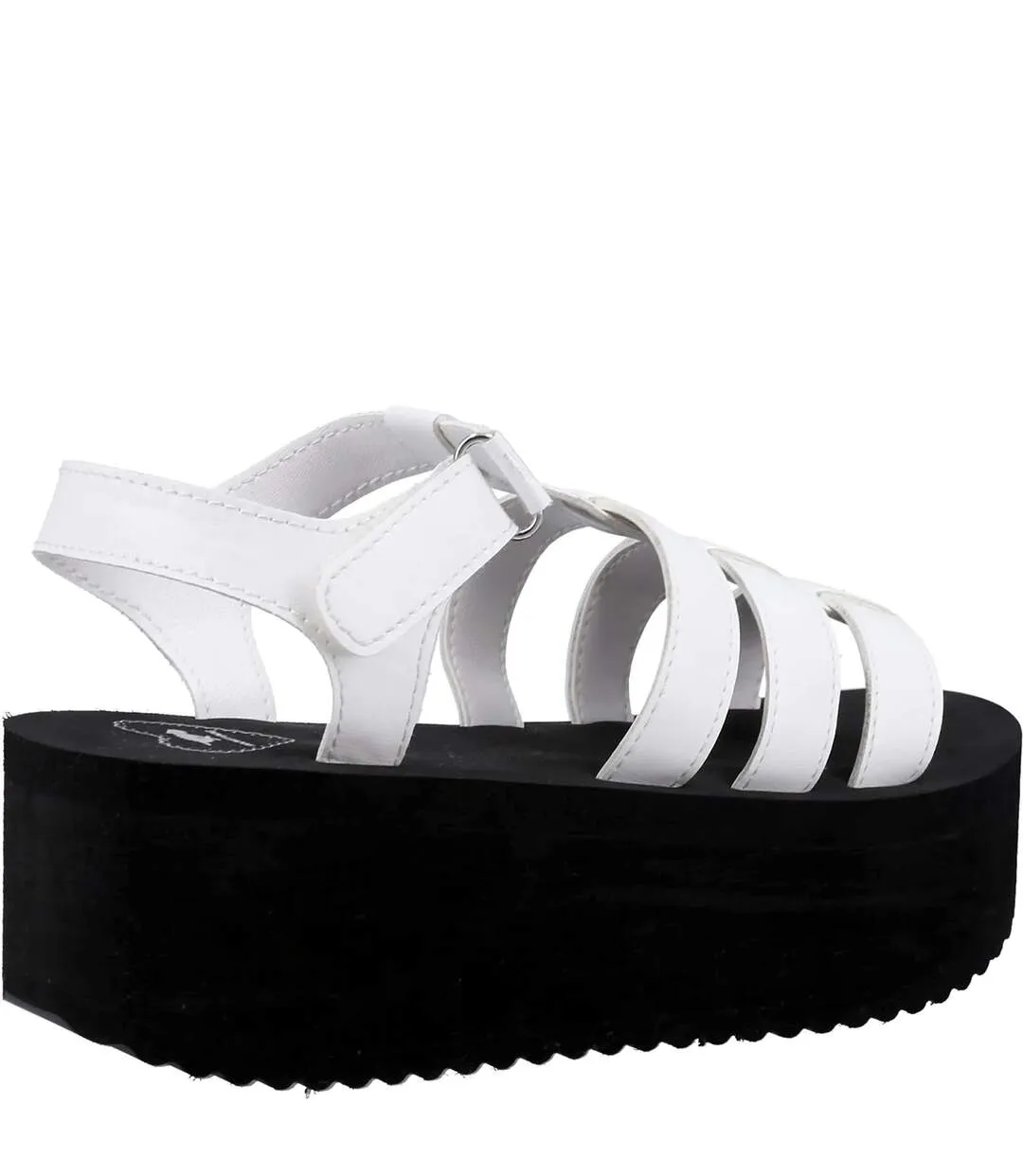 Womens/ladies helio terrence wedge sandals white/black Rocket Dog