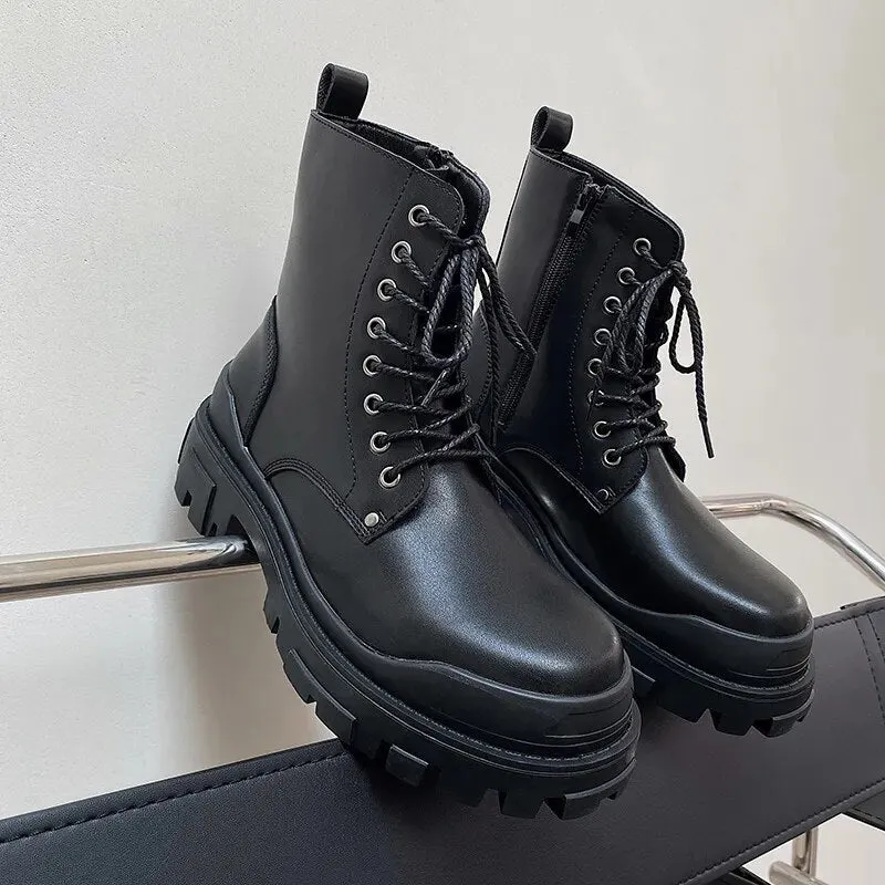 Yangju Bumper Toe Lace-up Chunky Boots