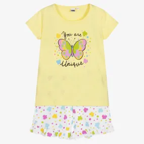 Yellow Butterfly Short Pyjamas